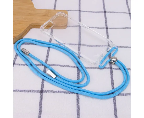 Чехол TPU Crossbody Transparent для Apple iPhone 7 / 8 / SE (2020)(4.7") Голубой