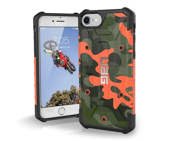 Ударопрочный чехол UAG Pathfinder камуфляж для Apple iPhone 6/6s / 7/8 Оранжевый