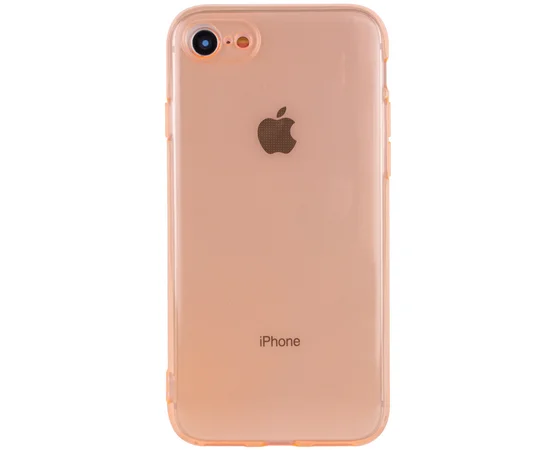 Матовый полупрозрачный TPU чехол с защитой камеры для Apple iPhone 7 / 8 / SE (2020) (4.7") Оранжевый / Orange