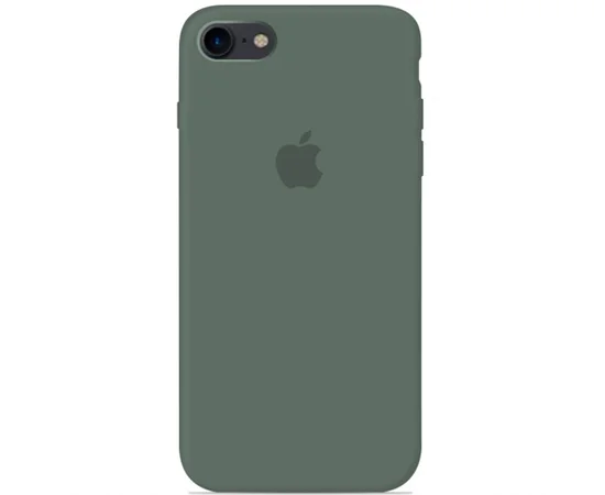 Чехол Silicone case (A) (с закрытым низом) для Apple iPhone 7 / 8 (4.7") Зеленый / Pine green