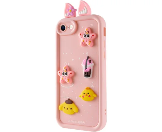 Чехол TPU Toys Case with Ears для Apple iPhone 7 / 8 / SE (2020) / SE (2022) (4.7") Light Pink