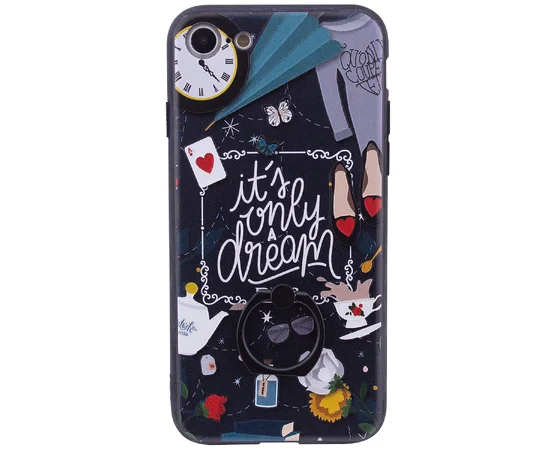 TPU чехол тематический с кольцом для Apple iPhone 7 / 8 (4.7") Чаепитие