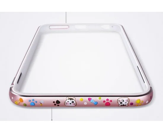 Металлический бампер Lofter Cutie Series для Apple iPhone 7 / 8 (4.7") Котик