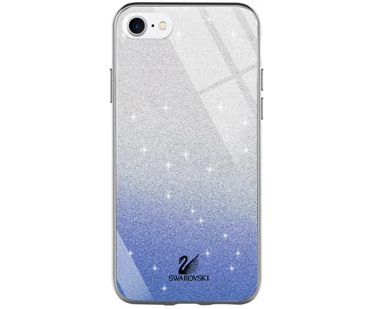 TPU+Glass чехол Swarovski для Apple iPhone 7 / 8 (4.7") Синий