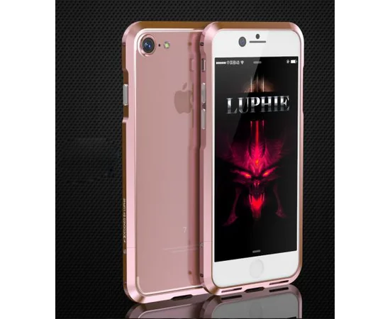 Алюминиевый бампер Luphie Blade Sword для Apple iPhone 7 / 8 (4.7") ( one color) Rose Gold