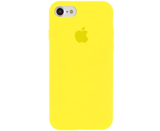 Чехол Silicone Case Full Protective (AA) для Apple iPhone 7 / 8 / SE (2020) (4.7") Желтый / Neon Yellow
