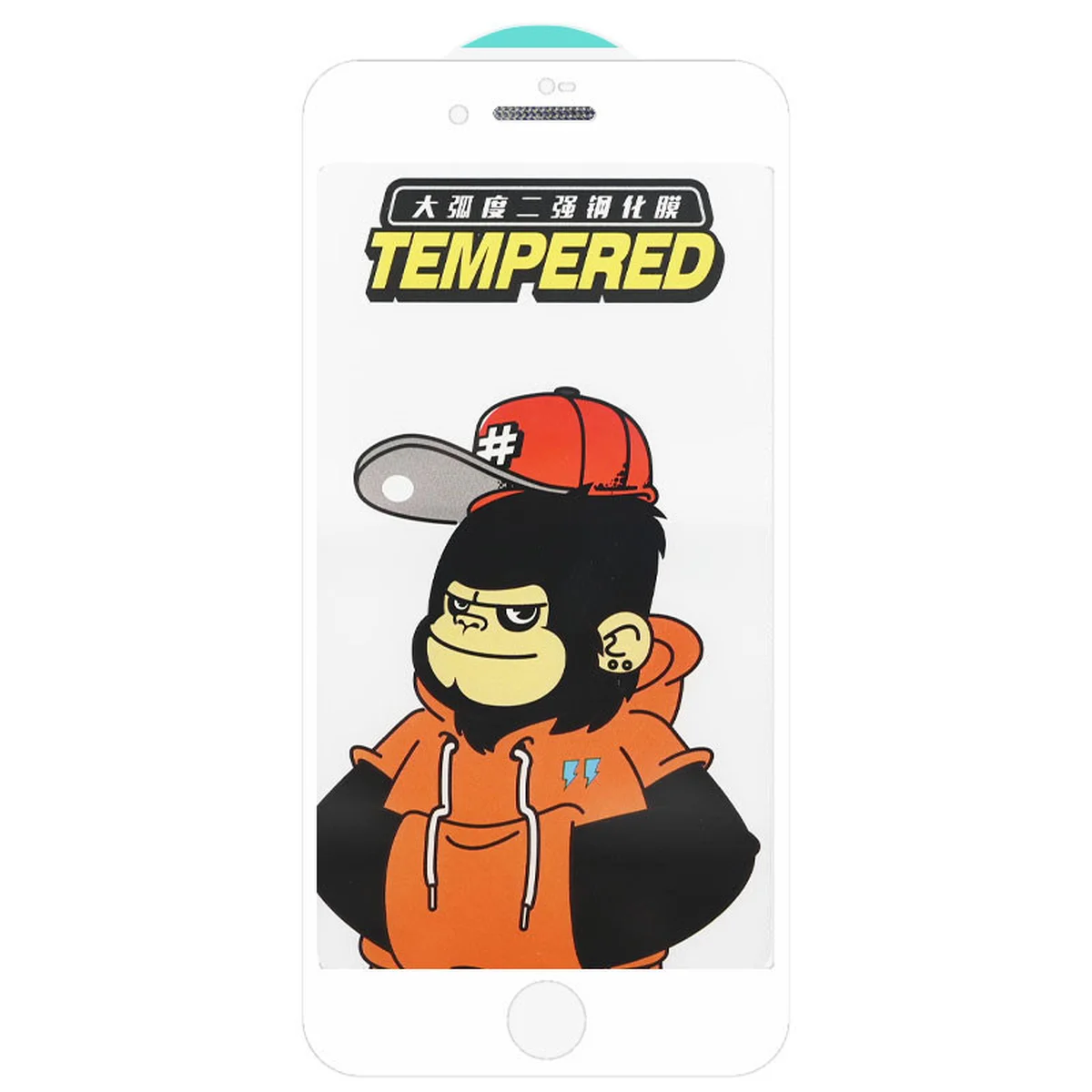 Защитное стекло 5D Anti-static (full glue) (тех.пак) для Apple iPhone 7 / 8 / SE (2020) (4.7") Белый