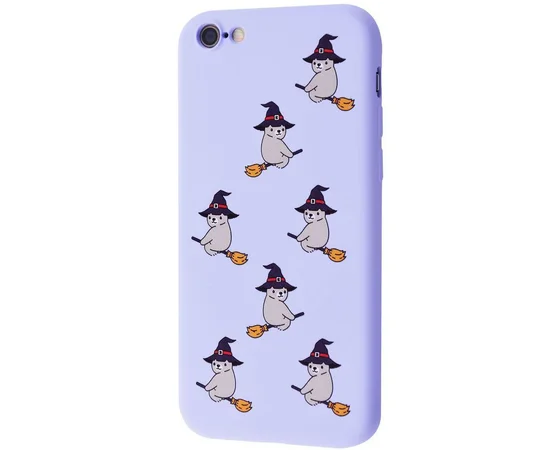 TPU чехол WAVE Fancy для Apple iPhone 7 / 8 / SE (2020) Bear on broom / Light purple