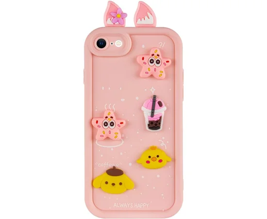 Чехол TPU Toys Case with Ears для Apple iPhone 7 / 8 / SE (2020) / SE (2022) (4.7") Light Pink