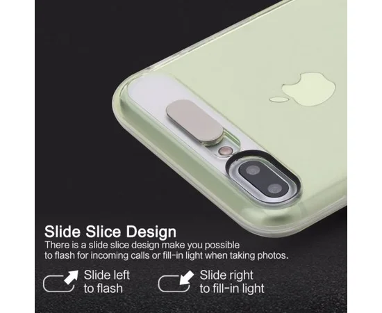 Светящийся TPU чехол ROCK Tube Series для Apple iPhone 7 / 8 (4.7") Зеленый / Transparent Green