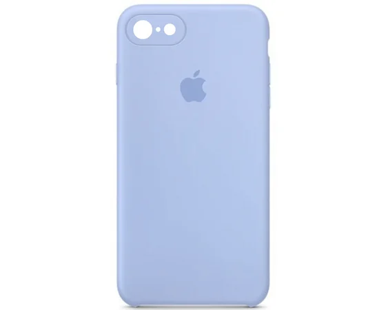Чехол Silicone Case Square Full Camera Protective (AA) для Apple iPhone 7 / 8 / SE (2020) (4.7") Голубой / Lilac Blue
