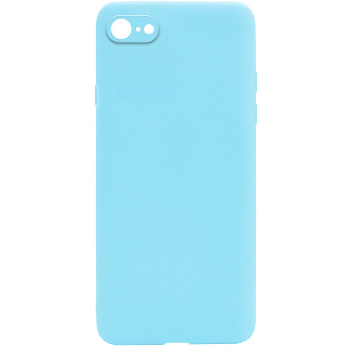 Силиконовый чехол Candy Full Camera для Apple iPhone 7 / 8 / SE (2020) (4.7") Бирюзовый / Turquoise