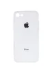 TPU+Glass чехол GLOSSY Logo Full camera для Apple iPhone 7 / 8 / SE (2020) (4.7") Белый