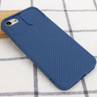 Чехол Camshield Square TPU со шторкой для камеры для Apple iPhone 7 / 8 / SE (2020) (4.7") Синий