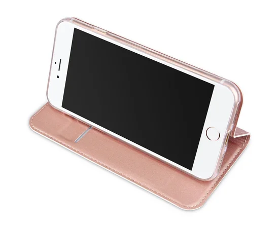 Чехол-книжка Dux Ducis с карманом для визиток для Apple iPhone 7 / 8 / SE (2020) (4.7") Rose Gold