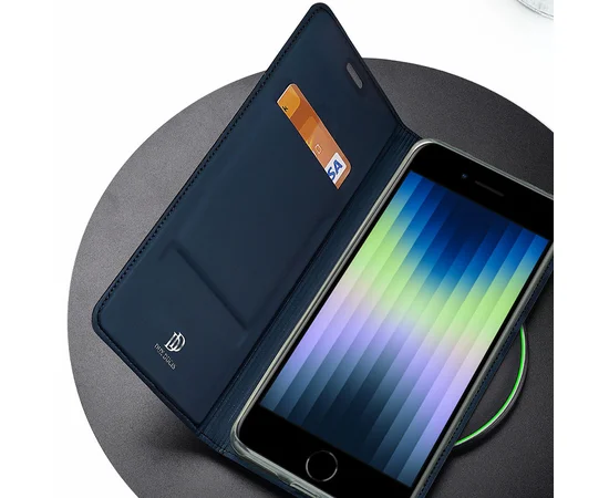 Чехол-книжка Dux Ducis с карманом для визиток для Apple iPhone 7 / 8 / SE (2020) (4.7") Синий