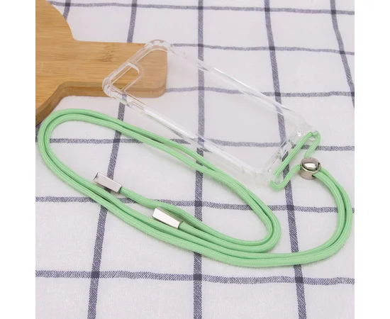 Чехол TPU Crossbody Transparent для Apple iPhone 7 / 8 / SE (2020)(4.7") Мятный