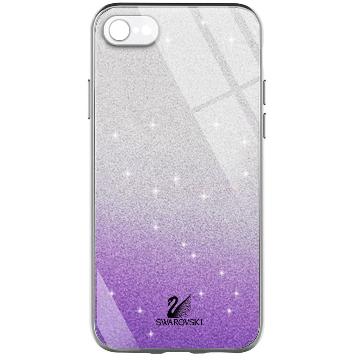 TPU+Glass чехол Swarovski Full Camera для Apple iPhone 7 / 8 / SE (2020) (4.7") Фиолетовый