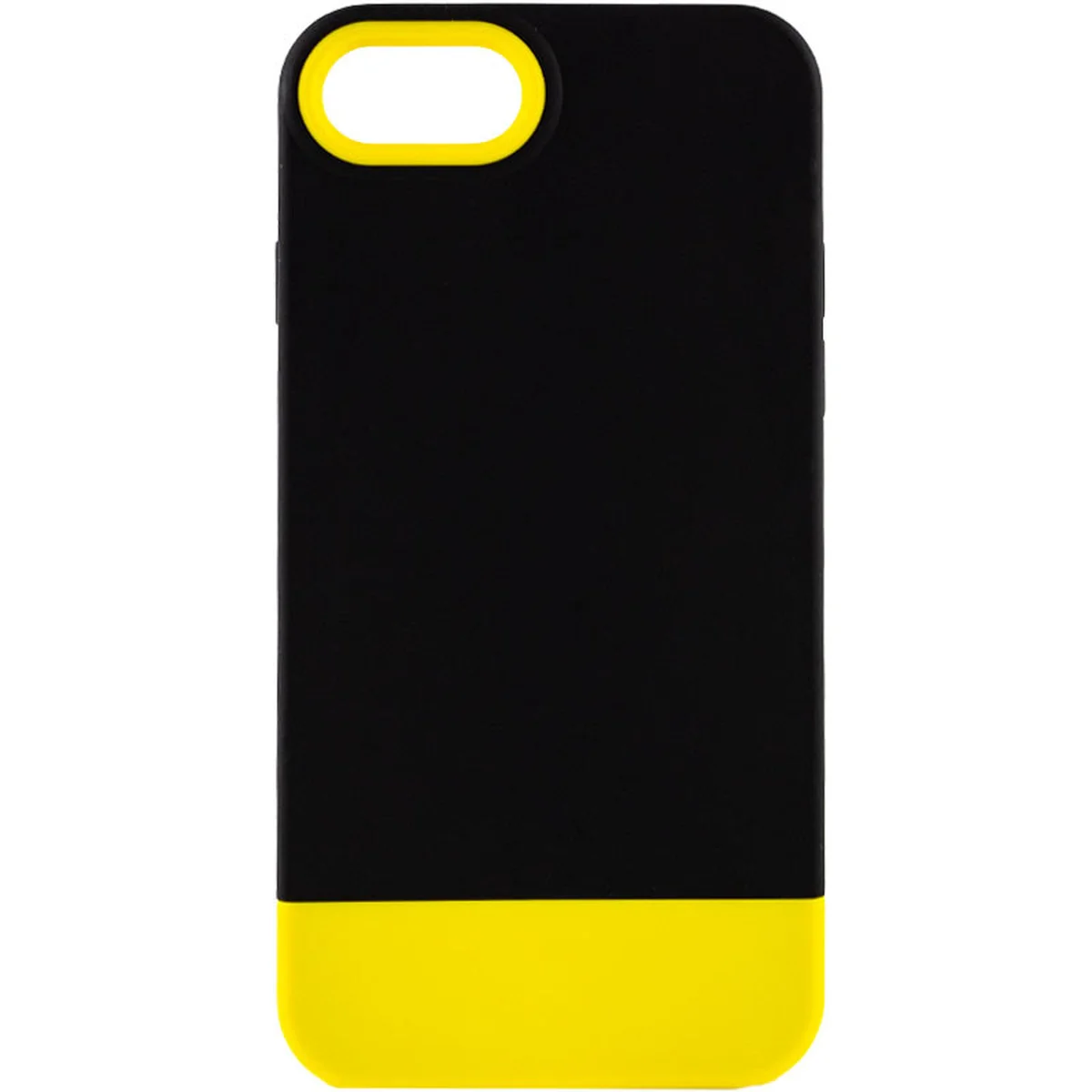 Чехол TPU+PC Bichromatic для Apple iPhone 7 / 8 / SE (2020) (4.7") Black / Yellow