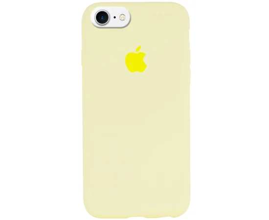 Чехол Silicone case (A) (с закрытым низом) для Apple iPhone 7 / 8 (4.7") Желтый / Mellow Yellow