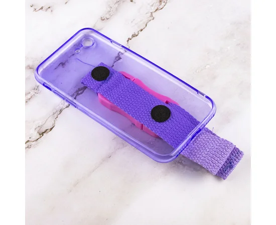 Чехол Handfree с цветным ремешком для Apple iPhone 7 / 8 / SE (2020) (4.7") Фиолетовый