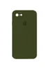 Чехол Silicone Case Square Full Camera Protective (AA) для Apple iPhone 7 / 8 / SE (2020) (4.7") Зеленый / Dark Olive