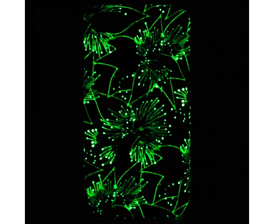 Tpu чехол "SM" светящийся (Glow in the Dark) для Apple iPhone 7 / 8 (4.7") Черный / Золотой