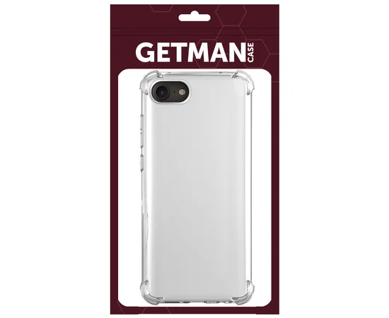 TPU чехол GETMAN Ease с усиленными углами для Apple iPhone SE (2020) / 7 / 8 Прозрачный / Transparent