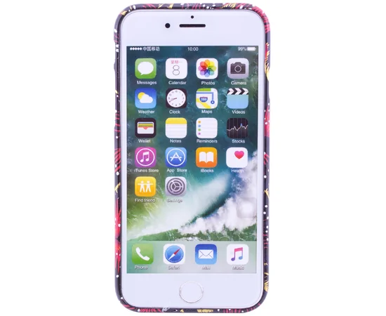 Tpu чехол "SM" светящийся (Glow in the Dark) для Apple iPhone 7 / 8 (4.7") Черный / Золотой