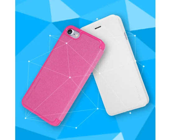 Кожаный чехол (книжка) Nillkin Sparkle Series для Apple iPhone 7 / 8 (4.7") Белый