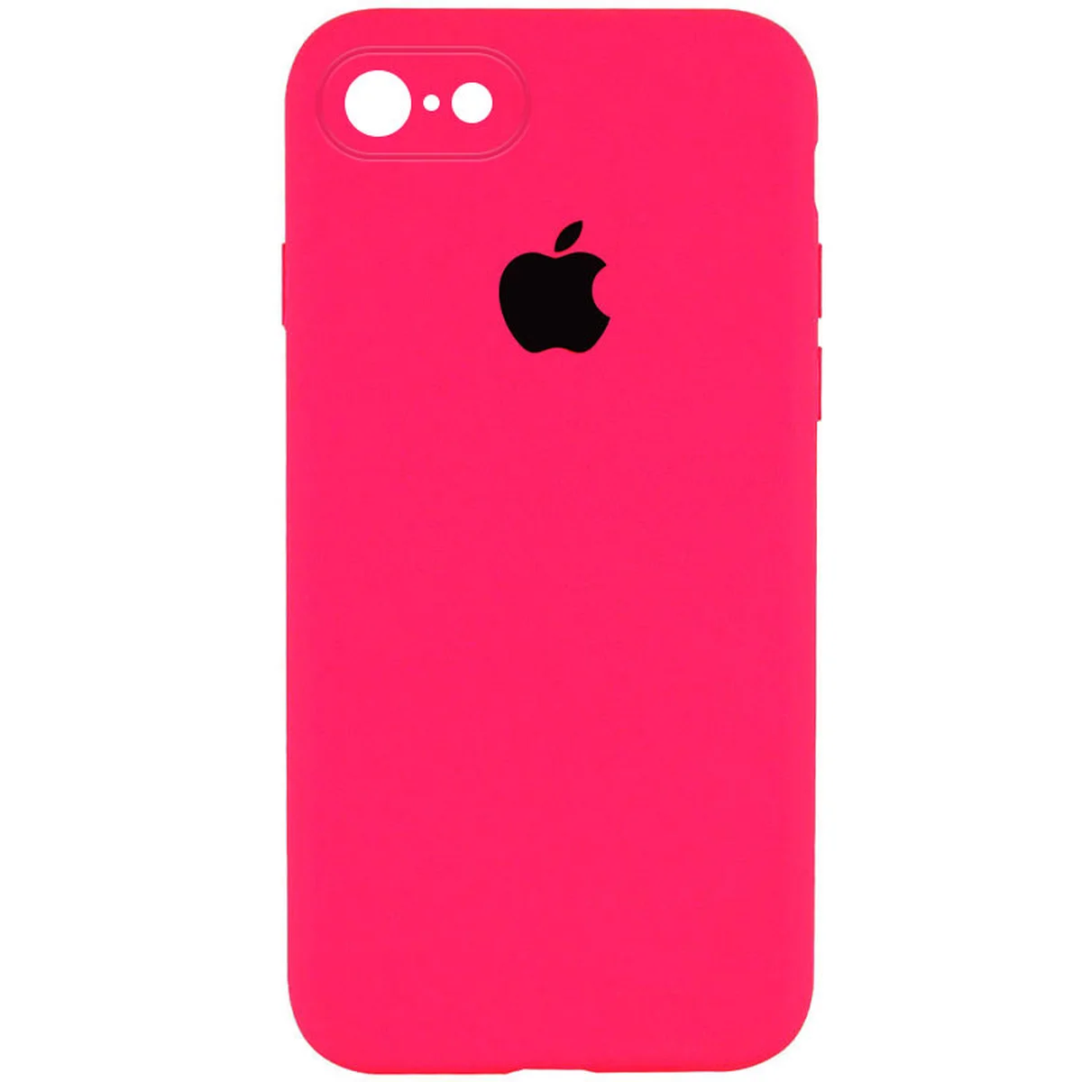Чехол Silicone Case Square Full Camera Protective (AA) для Apple iPhone 7 / 8 / SE (2020) (4.7") Розовый / Barbie pink