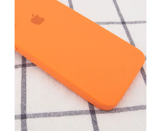 Чехол Silicone Case Square Full Camera Protective (AA) для Apple iPhone 7 / 8 / SE (2020) (4.7") Оранжевый / Papaya