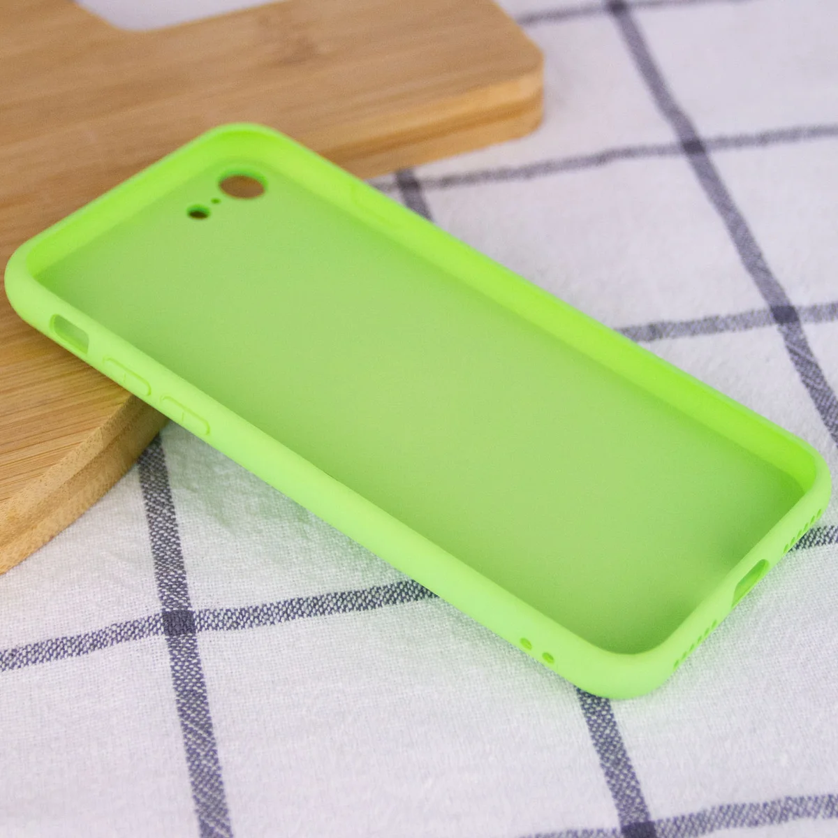 TPU + Glass чохол GLOSSY Logo Full camera (opp) для Apple iPhone 7/8 / SE (2020) (4.7 ") Салатовий