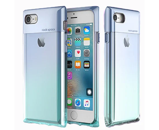TPU+PC чехол Rock Crystal Series для Apple iPhone 7 / 8 (4.7") Синий / Transparent Blue