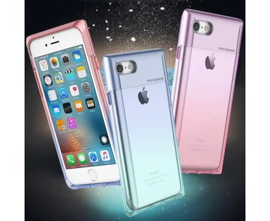 TPU+PC чехол Rock Crystal Series для Apple iPhone 7 / 8 (4.7") Синий / Transparent Blue