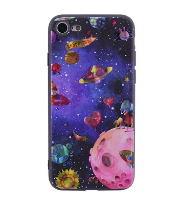 TPU чехол YCT Brilliant для Apple iPhone 7 / 8 (4.7") Космос розовый