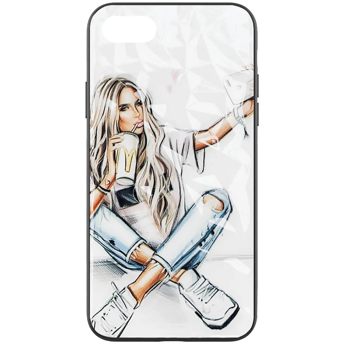 TPU + PC чохол Prisma Ladies для Apple iPhone 7/8 / SE (2020) (4.7 ") Selfie