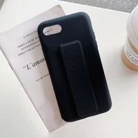 Чехол Silicone Case Hand Holder для Apple iPhone 7 / 8 / SE (2020) (4.7") Черный / Black