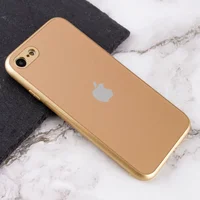 TPU+Glass чехол Matte Candy Full camera для Apple iPhone 7 / 8 / SE (2020) (4.7") Золотой