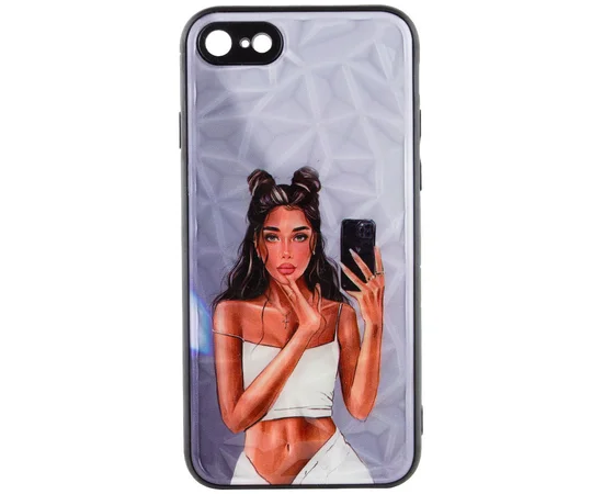 TPU+PC чехол Prisma Ladies для Apple iPhone 7 / 8 / SE (2020) (4.7") Black in White