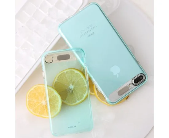 Светящийся TPU чехол ROCK Tube Series для Apple iPhone 7 / 8 (4.7") Синий / Transparent Blue