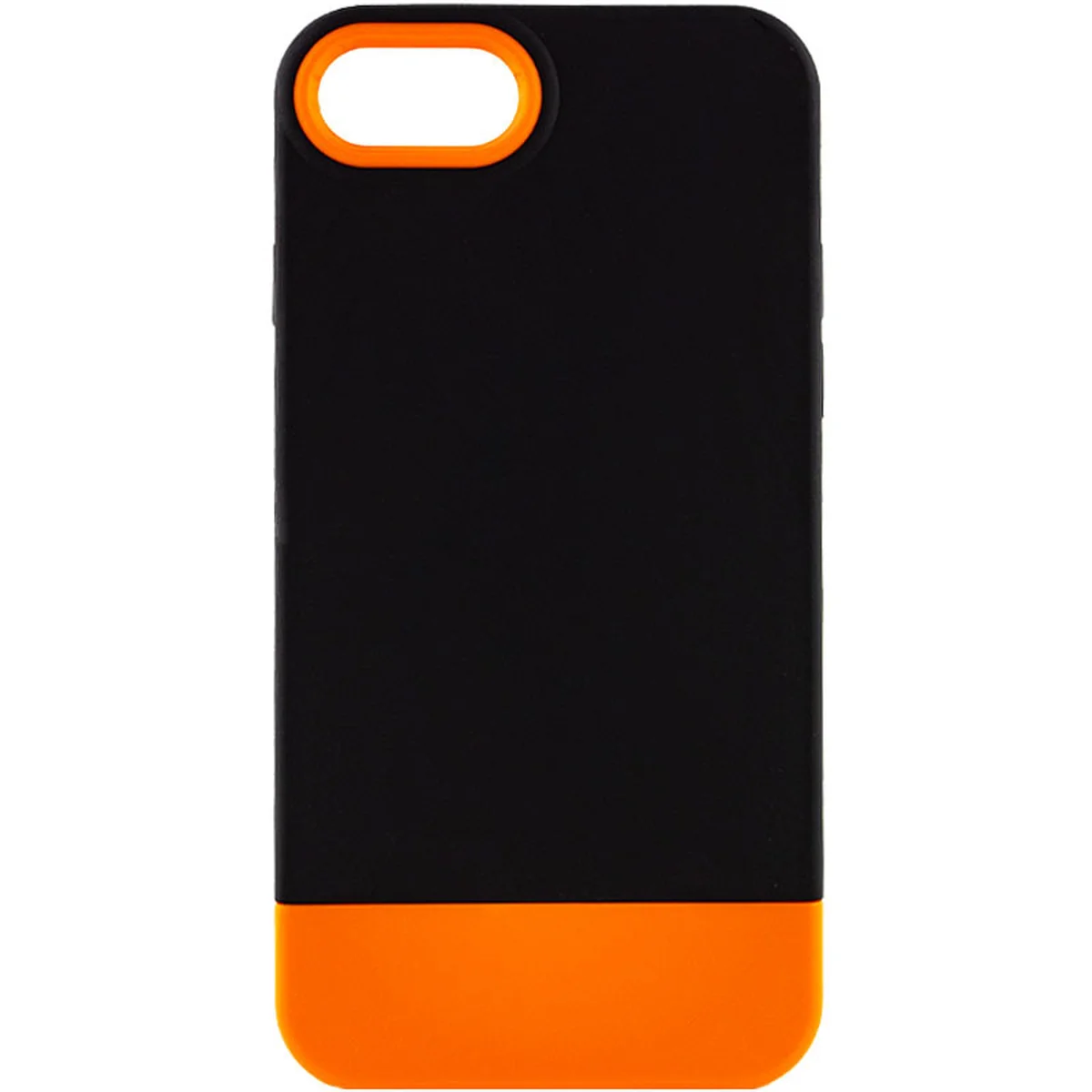 Чехол TPU+PC Bichromatic для Apple iPhone 7 / 8 / SE (2020) (4.7") Black / Orange