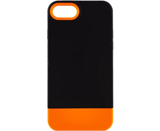 Чехол TPU+PC Bichromatic для Apple iPhone 7 / 8 / SE (2020) (4.7") Black / Orange
