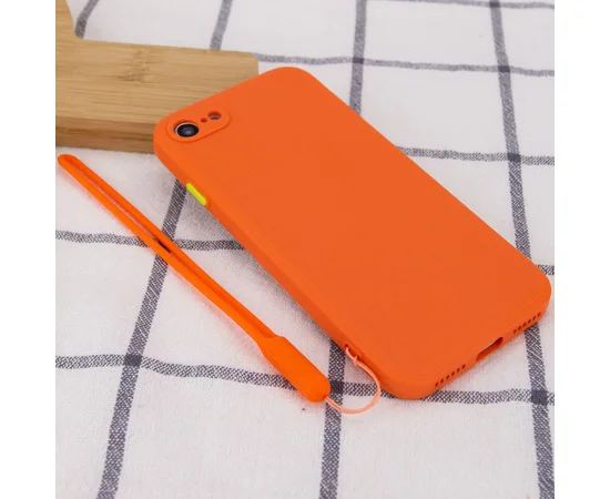 Чехол TPU Square Full Camera для Apple iPhone 7 / 8 / SE (2020) (4.7") Оранжевый