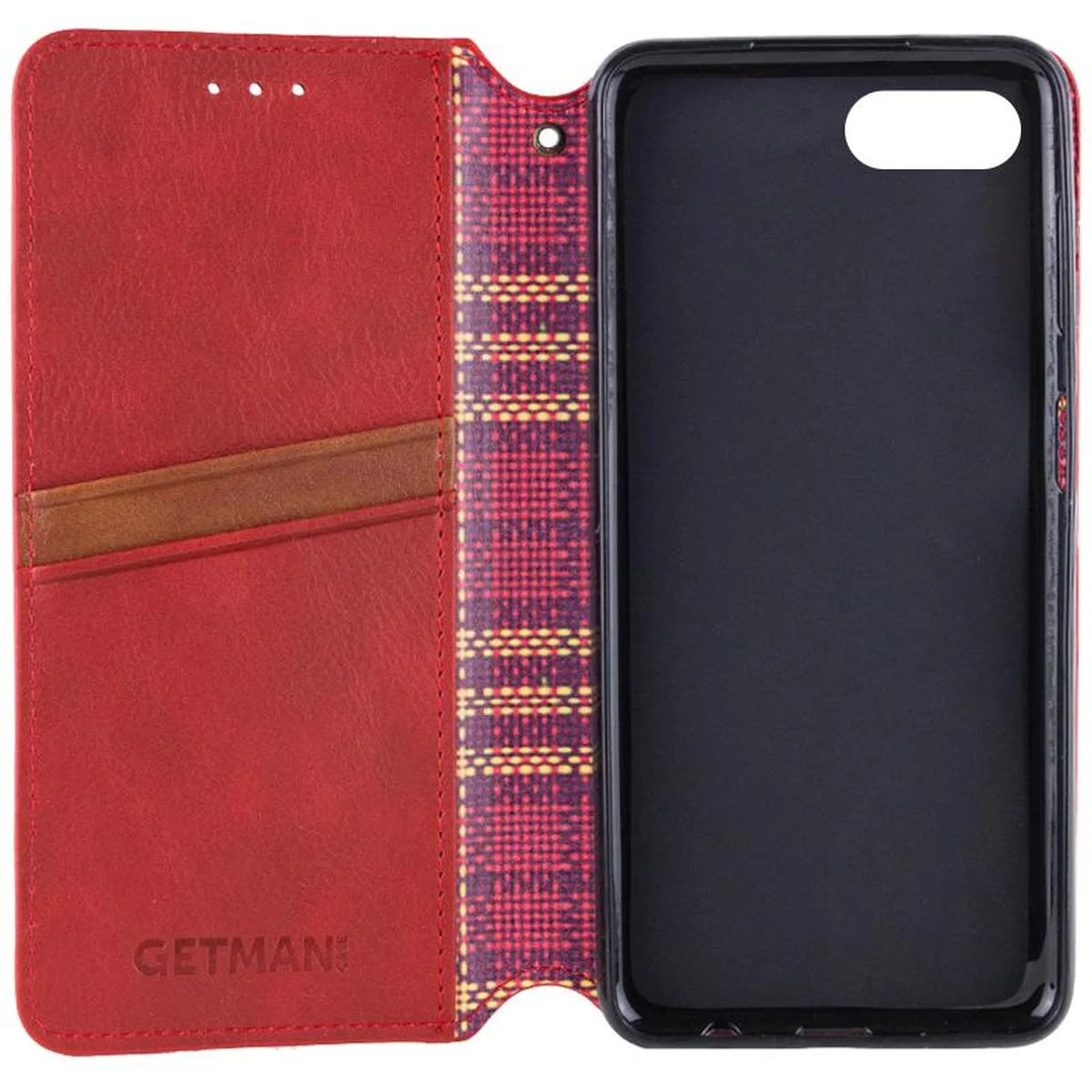 Кожаный чехол-книжка GETMAN Cubic (PU) для Apple iPhone 7 / 8 / SE (2020) (4.7") Красный