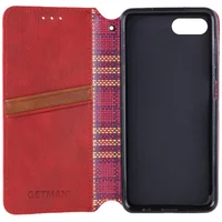 Кожаный чехол-книжка GETMAN Cubic (PU) для Apple iPhone 7 / 8 / SE (2020) (4.7") Красный