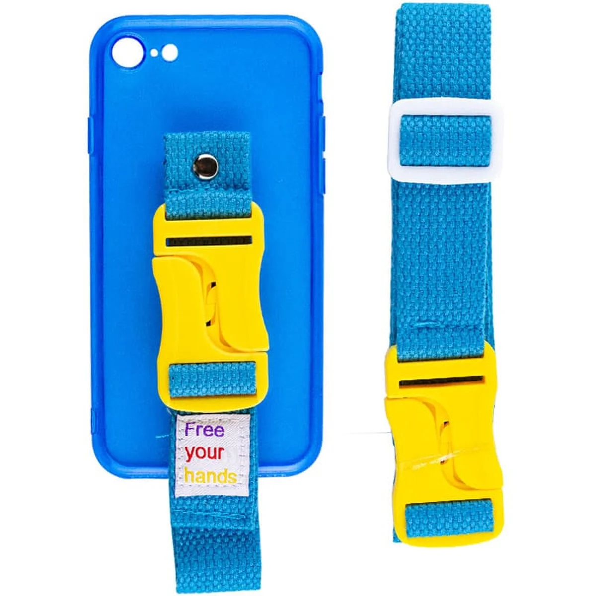 Чохол Handfree з кольоровим ремінцем для Apple iPhone 7/8/SE (2020) (4.7") Синій