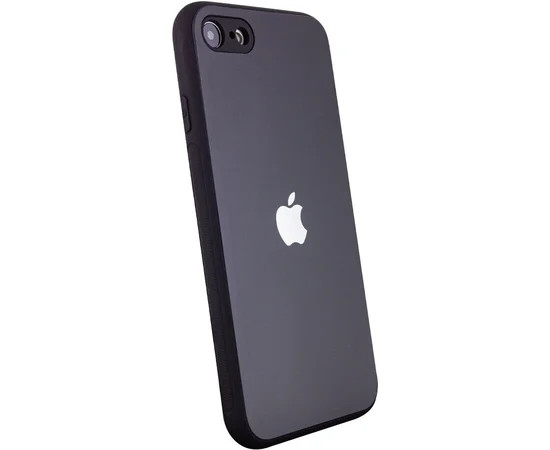 TPU+Glass чехол Matte Candy Full camera для Apple iPhone 7 / 8 / SE (2020) (4.7") Черный