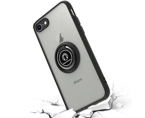 TPU+PC чехол Deen ColorEdgingRing for Magnet для Apple iPhone 7 / 8 / SE (2020) Черный