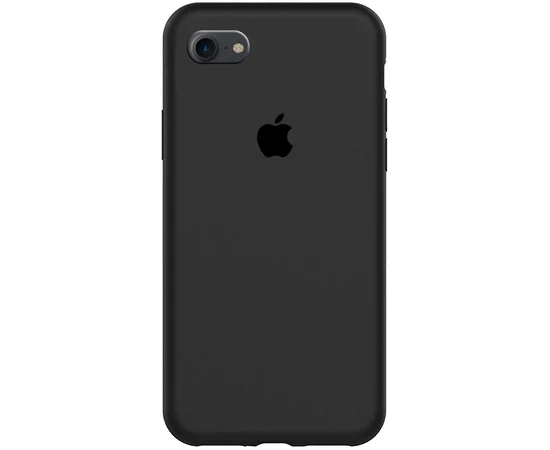 Чехол Silicone case (A) (с закрытым низом) для Apple iPhone 7 / 8 (4.7") Черный / Black